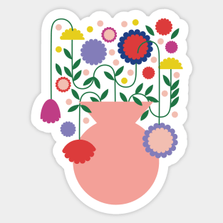 jar  flowers mediterranean happy time traveling colorful nature blooming Sticker